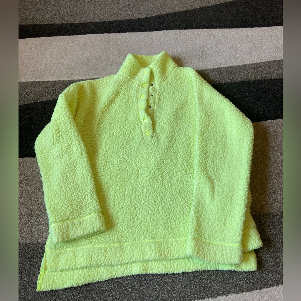 Neon Yellow Fleece Pullover